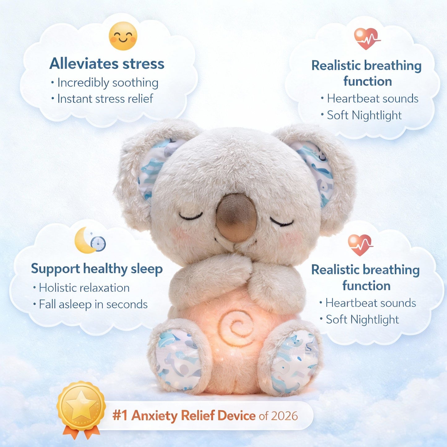 2026 New Edition Koala: The Cuddly Sleep-Soothing Plush Companion