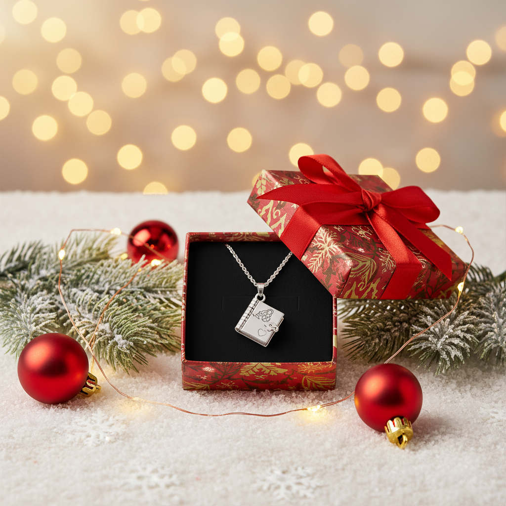 For Granddaughter - The Most Beautiful Christmas Special Chapter Book Necklace