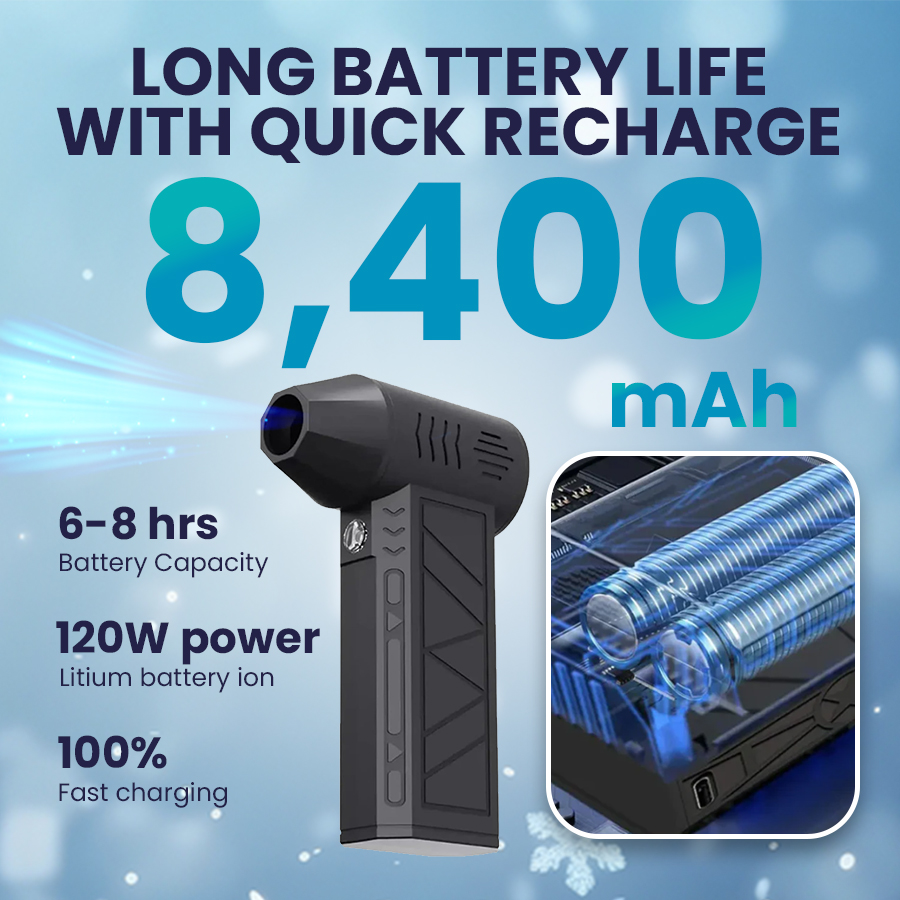 SnowGone™ Cordless Turbo Snow Blower--Fast & Scratch-Free,with LED