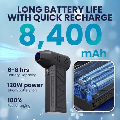 SnowGone™ Cordless Turbo Snow Blower--Fast & Scratch-Free,with LED