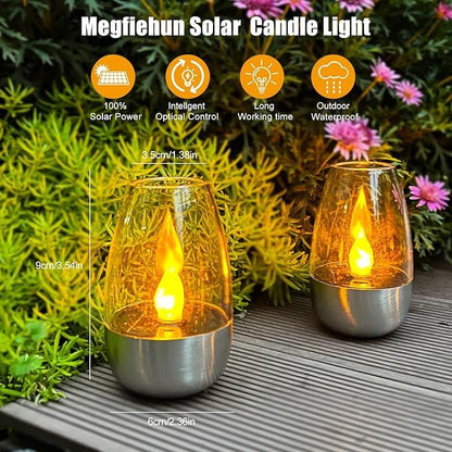 🔥Solar Power Tea Lights Outdoor Flameless Flicker