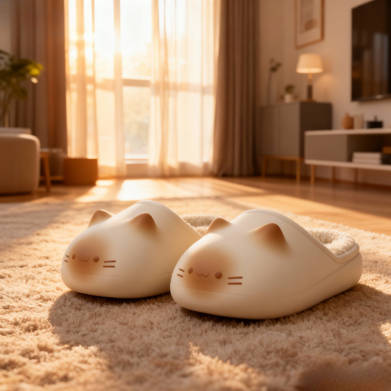 Cozy Paws: The Cat-Inspired Slippers with Magical Footprints