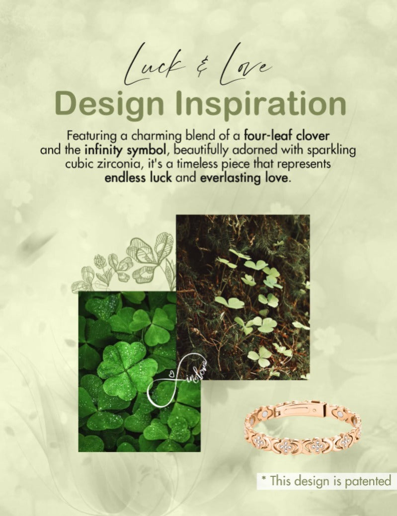 Pure Copper Bracelet Four-Leaf Harmony