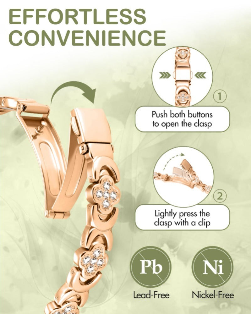 Pure Copper Bracelet Four-Leaf Harmony