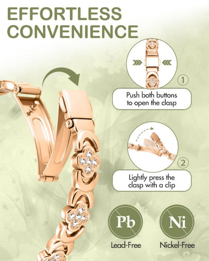 Pure Copper Bracelet Four-Leaf Harmony