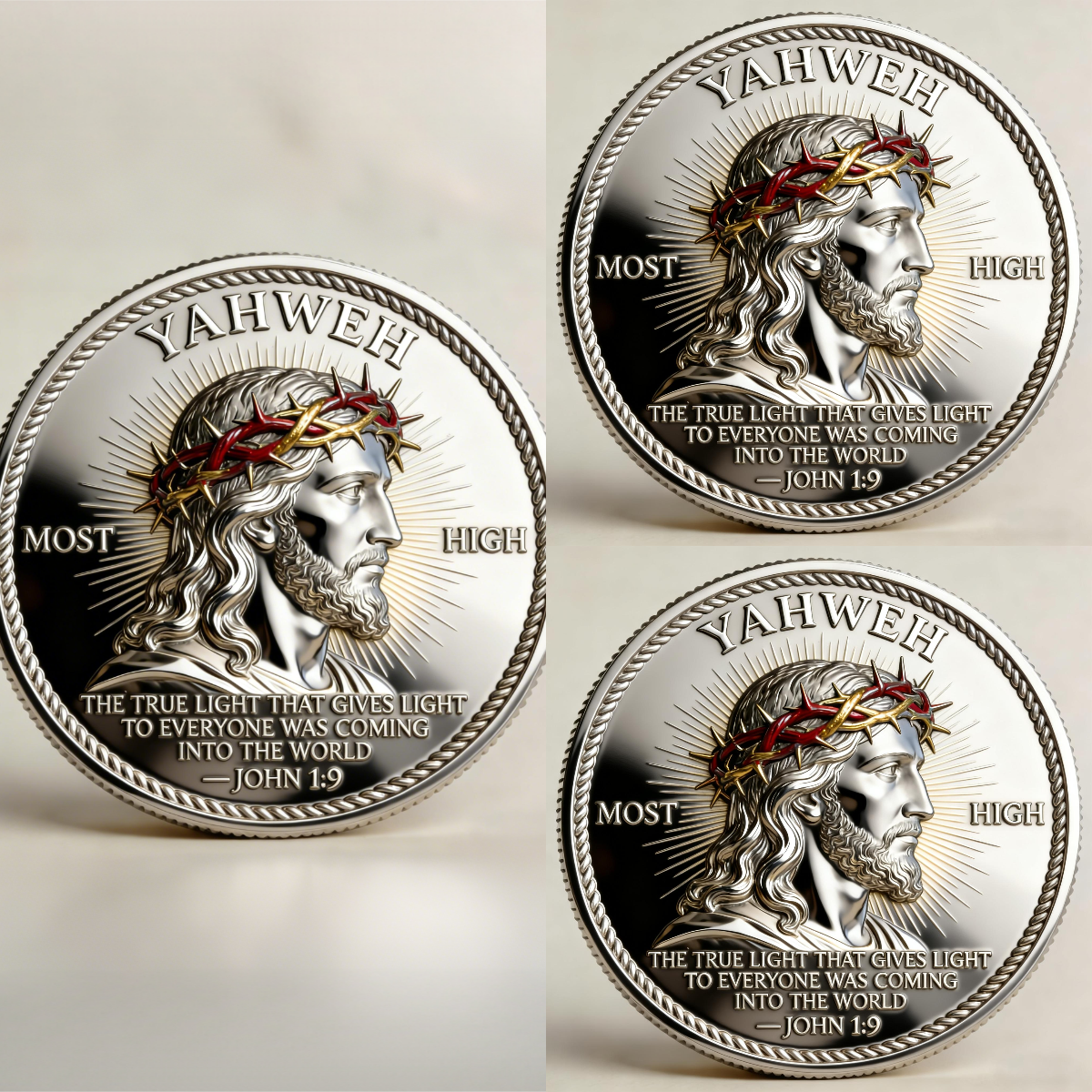 🏆Flash Sale 60% OFF - 🙏“Yahweh – The Living Light” Faith Commemorative Coin