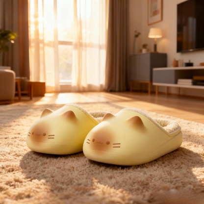 Cozy Paws: The Cat-Inspired Slippers with Magical Footprints