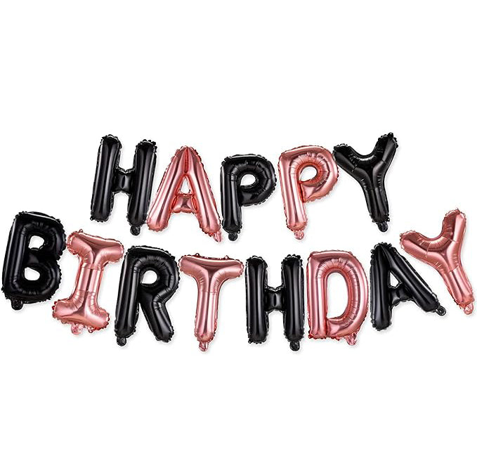 Happy Birthday Balloons Banner 16 Inch