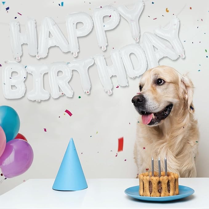 Happy Birthday Balloons Banner 16 Inch