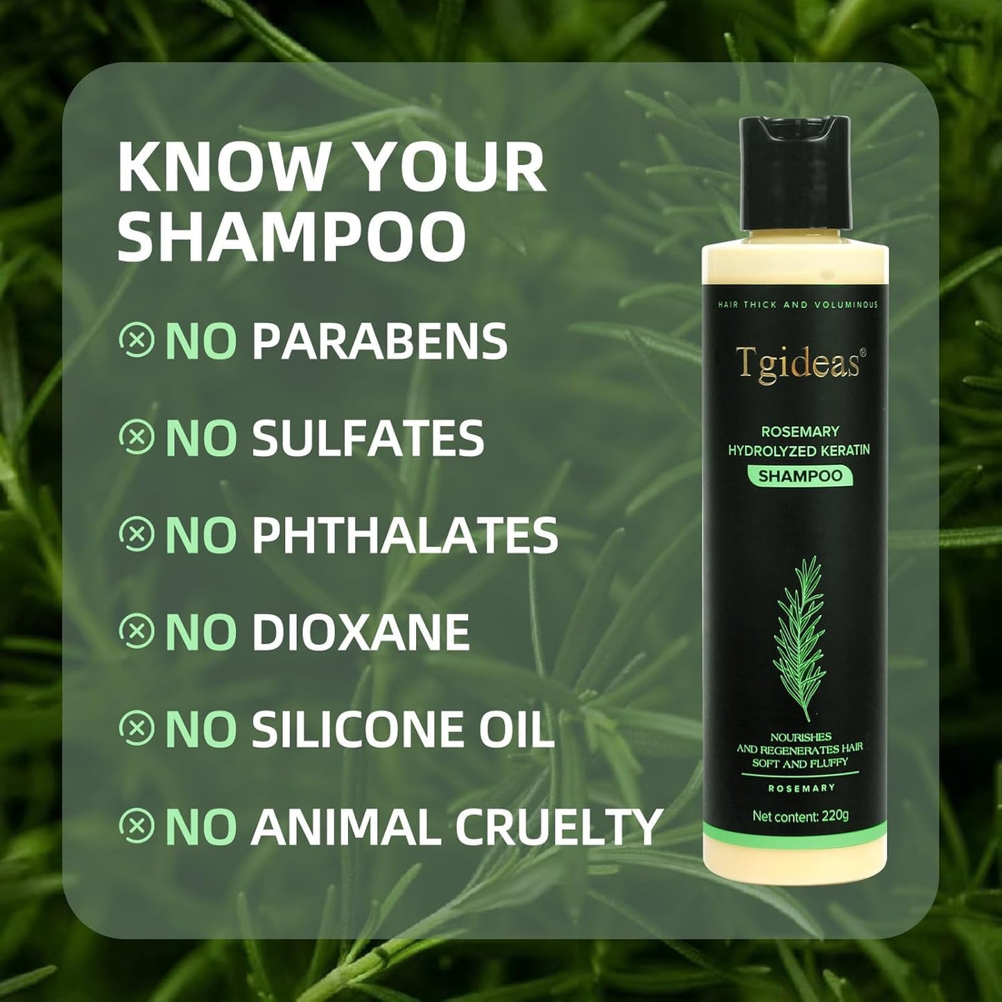 Tgideas® Organic Rosemary Hair Growth shampoo