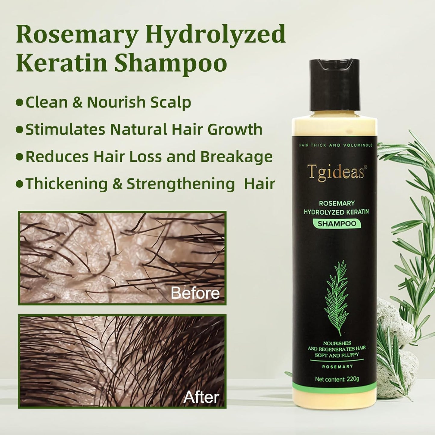 Tgideas® Organic Rosemary Hair Growth shampoo