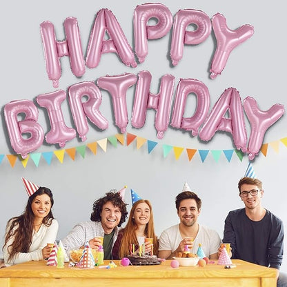 Happy Birthday Balloons Banner 16 Inch