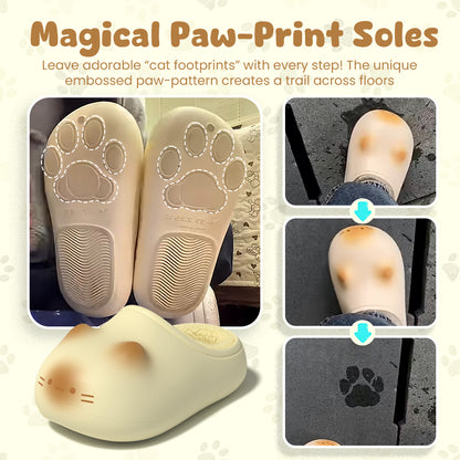 🐾Cozy Paws The Cat-Inspired Slippers with Magical Footprints🎁