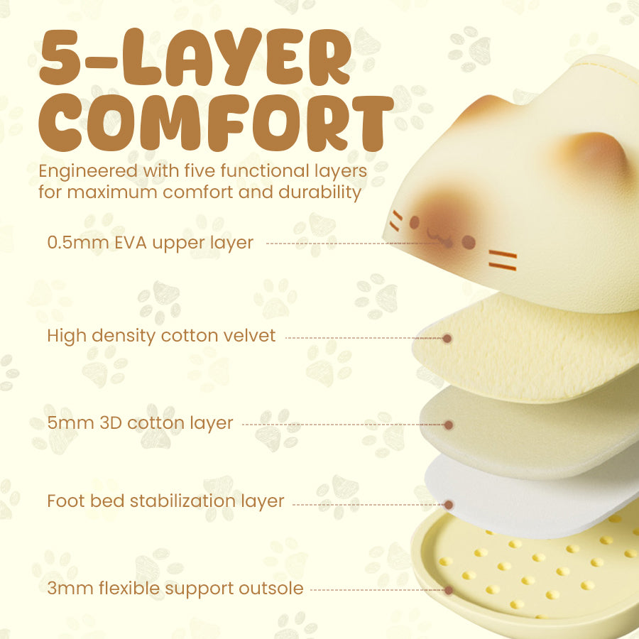 🐾Cozy Paws The Cat-Inspired Slippers with Magical Footprints🎁