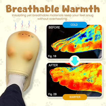 🐾Cozy Paws The Cat-Inspired Slippers with Magical Footprints🎁