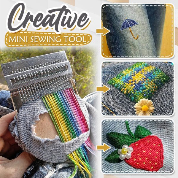 ✨Mini Hand Weaving Tool – Fix Holes & Add Cute Embroidery on Jeans Easily