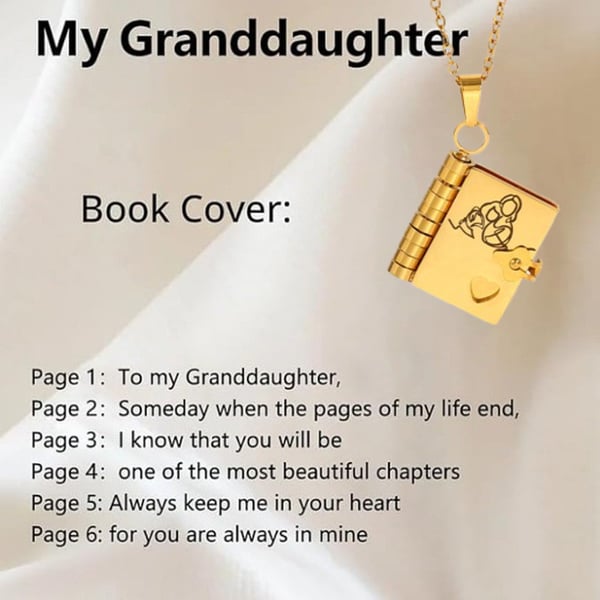 For Granddaughter - The Most Beautiful Christmas Special Chapter Book Necklace