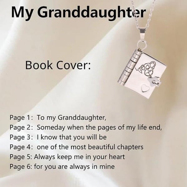 For Granddaughter - The Most Beautiful Christmas Special Chapter Book Necklace