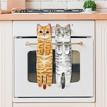 🎁 Early Christmas Sale 🎅 Funny Cat Hand Towels