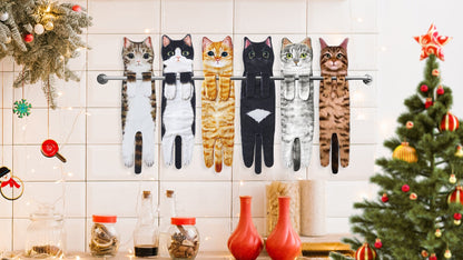 🎁 Early Christmas Sale 🎅 Funny Cat Hand Towels