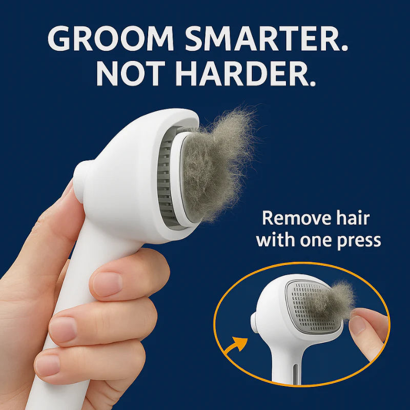 Self-Cleaning Pet Grooming Brush for Dogs & Cats