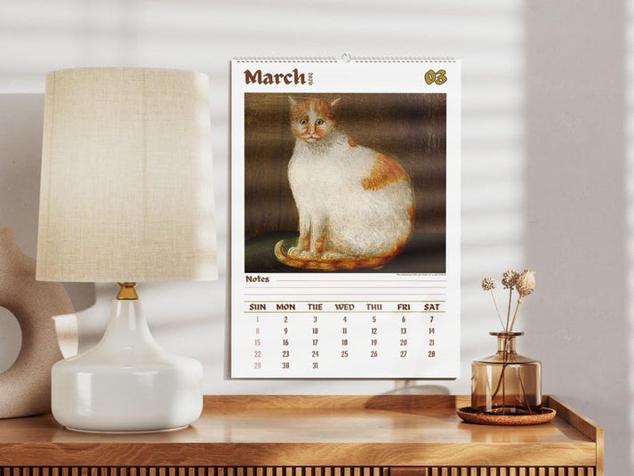 2026 Weird cats in renaissance Calendar ＆ Funny Cat Calendar