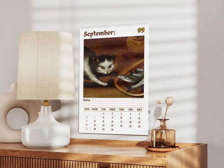 2026 Weird cats in renaissance Calendar ＆ Funny Cat Calendar