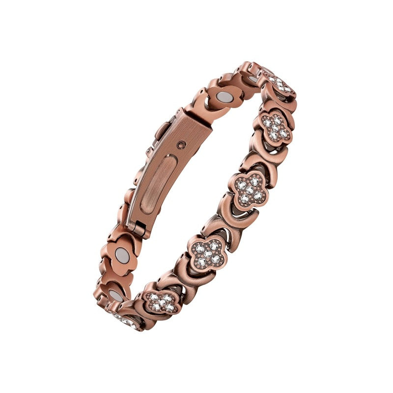 Pure Copper Bracelet Four-Leaf Harmony
