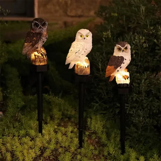 🔥Waterproof Solar Owl Light – LED Pathway Light for Lawn, Garden & Outdoor Decor