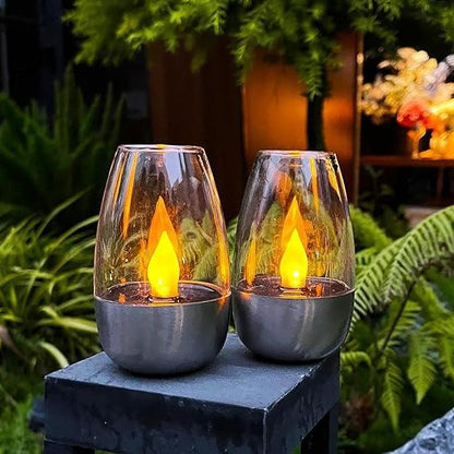 🔥Solar Power Tea Lights Outdoor Flameless Flicker