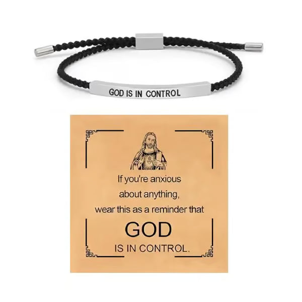 🔥 Best-Selling Inspire Bracelet – “God Is In Control”