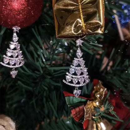Radiantgrp - Shiny Christmas Tree Earrings