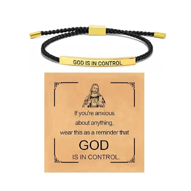 🔥 Best-Selling Inspire Bracelet – “God Is In Control”
