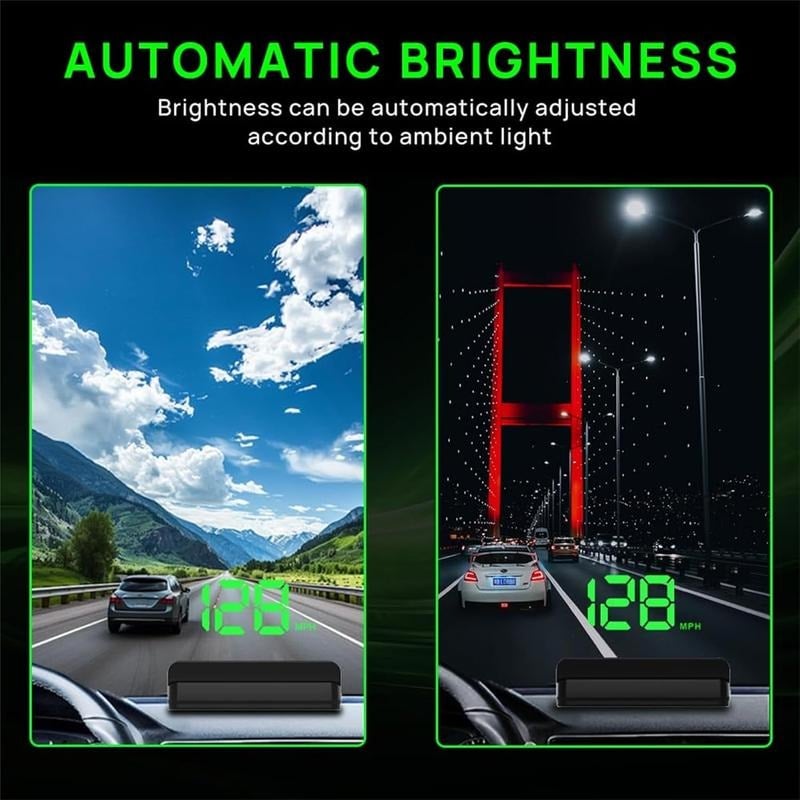 🏆🚗 Head-Up Display Car GPS Digital Speedometer – HUD for Cars, Trucks & Motorcycles