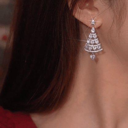 Radiantgrp - Shiny Christmas Tree Earrings
