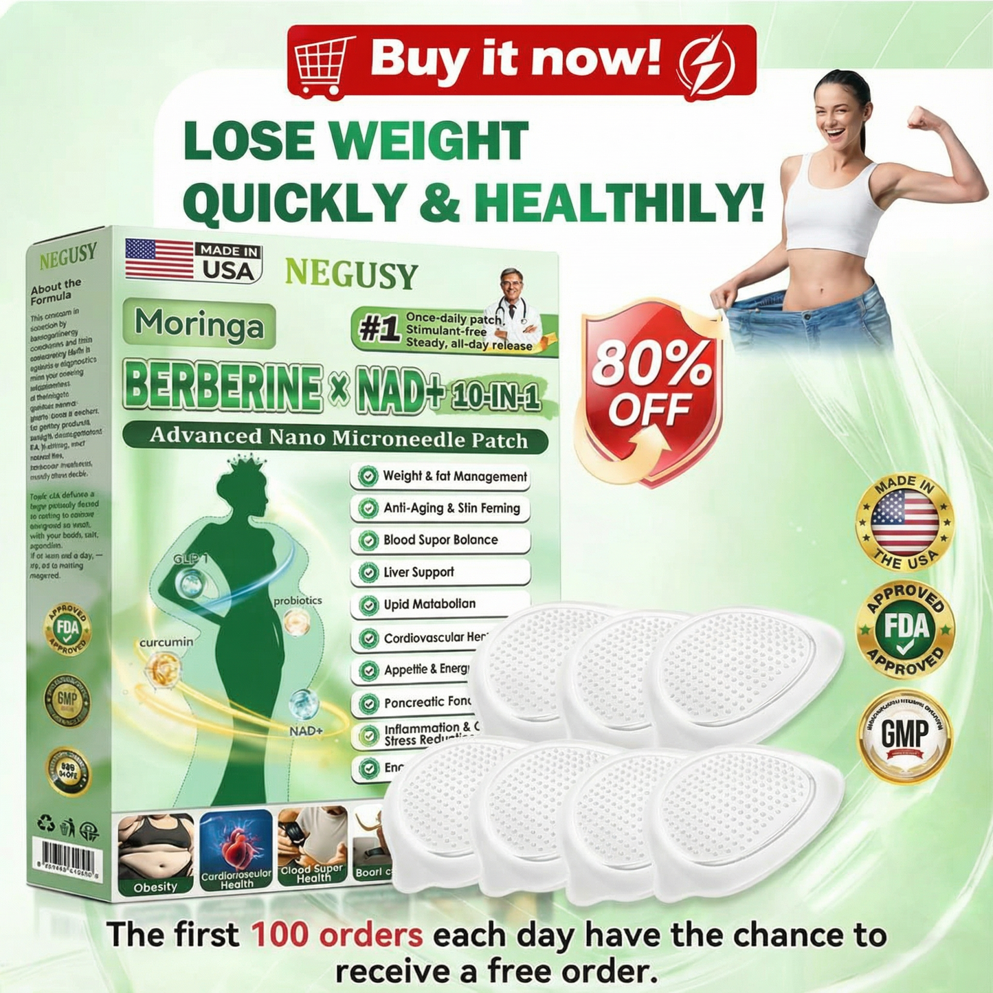 𝐎𝐟𝐟𝐢𝐜𝐢𝐚𝐥 𝐒𝐭𝐨𝐫𝐞 🇺🇸 ||NEGUSY™ Moringa·Berberine × NAD+ 10-in-1 Nano Microneedle Patch – Daily, Visible Results in 7 Days ✅ For Weight, Skin, Diabetes & Joint Health 🗽