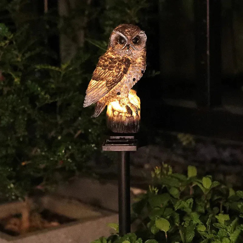 🔥Waterproof Solar Owl Light – LED Pathway Light for Lawn, Garden & Outdoor Decor