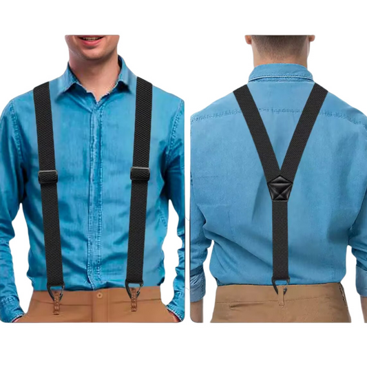 🔥Men's X-Back Suspenders with Hook Clips